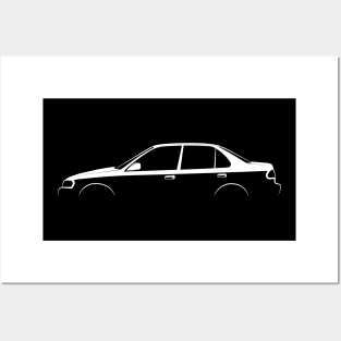 Toyota Corolla (E110) Silhouette Posters and Art